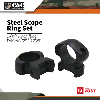 Ccop 1 Inch Picatinny-style Hunting Scope Rings - Matte Black 2 Screws #1003wm • $65.50