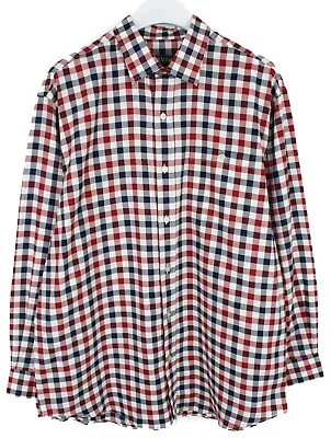 ORVIS Shirt Men's XL Oversized Spread Neck Check Pattern Flannel • $94.88