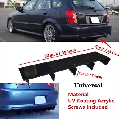 23x5  Universal Fit For Mazda Protege5 Rear Bumper Lower Diffuser Fin Splitter • $40.45