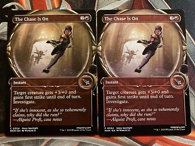 MTG MISPRINT The Chase Is On Showcase (Oversaturated Black Layer) Karlov Manor • $0.91