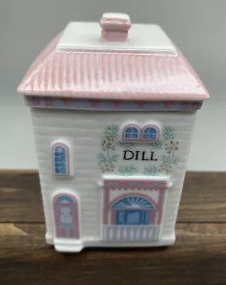 1989 Lenox Spice Village Fine Porcelain Dill Spice Jar / House With Lid Roof • $39