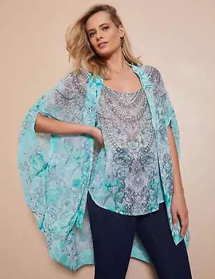 W LANE - Womens Tops -  Hotfix Print Kaftan With Cami • $32.65