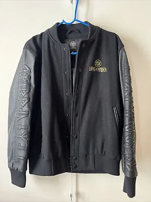 LONG X MISHKA Death Adder Chain Varsity Jacket GOLD Size Small • $50
