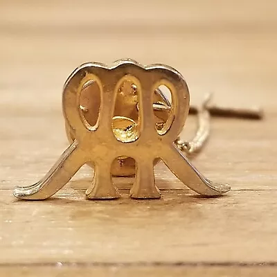 Vintage RAR Tie Pin Tack Gold Tone With Chain • $4.94