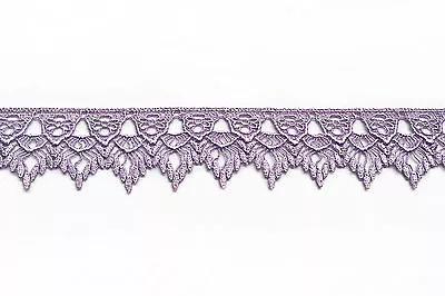 2   Gold Gray Lilac Orange Pink Blue Burgundy  Venice Guipure Lace Trim By Yard • $11.99