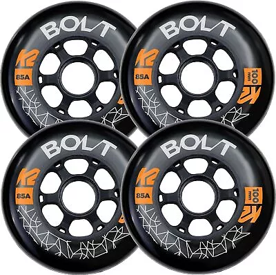 K2 Skate Bolt 100mm/85A 4-Wheel Pack Black • $58.98