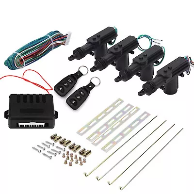 Car 4 Door Power Lock Kit Keyless Entry System Security W/2 Remote Central K2V6 • $22.19