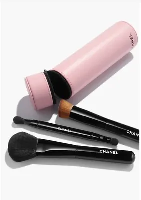 £280 • Buy Chanel Brushes Set,Les Piceauxs De Chanel, Balerina Colour.Leather.Genuine,RARE