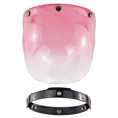 Open Face Helmet Visor Motorcycle Helmets Bubble Flip Up Motorcycles Cover Pink • $19.50