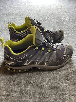 Salomon Womens XA Pro 3D Ultra GTX Trail Running Shoes Size 7.5 Grey Yellow • £40.48
