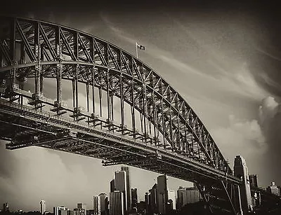 Poster Print Sydney Bridge Photo Vintage Nsw  Photo  Australia Fits A0  Frame • $68.50