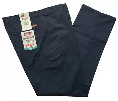 Genuine Dickies #11369 NEW Men Navy Regular Fit Comfort Waist Straight Leg Pants • $24.99