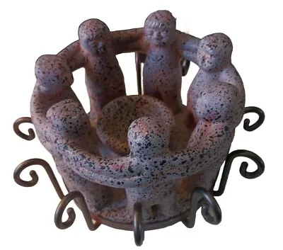 Circle Of Friends Pottery Candleholder With Stand • $25