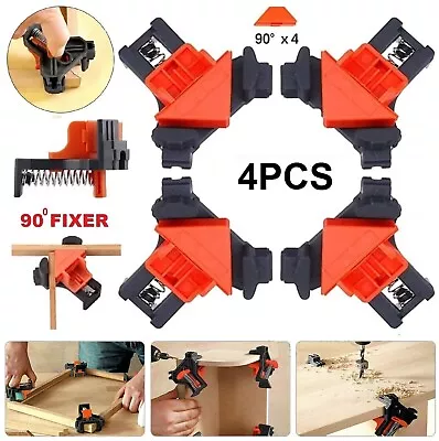 4PCS Multifunction 90°Right Angle Clip Clamp Corner Holder Woodworking Tools Kit • $17.99