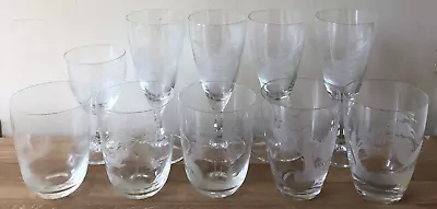 Lovely Set Of 10 Moser Rowland Ward Game Animals Glasses • $140