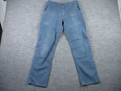 Patagonia Pants Adult 34 Blue All Seasons Hemp Canvas Double Knee 55790 Mens • $39.25