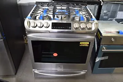 LG LSD4913ST 30  Stainless Slide-In Dual Fuel 5 Burner Gas Range #112459 • $999