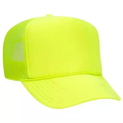 55-133 OTTO CAP Neon 5 Panel High Crown Mesh Back Trucker Hat • $11.32