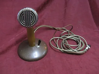 Vintage DECO Astatic 200 Radio Desk Microphone And Base Empty NO ELEMENT • $69.99