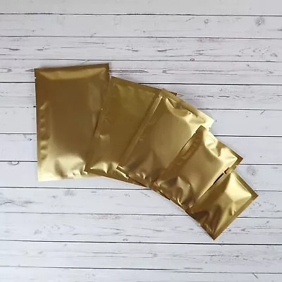 QQ Studio 100 Food Safe Matte Gold SlickSeal™ Pouch For Food And Snack Packaging • $10.79