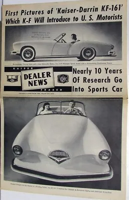 1953 1954 Kaiser-Darrin KF-161 Intro Newspaper To Kaiser Frazer Dealers • $31.04