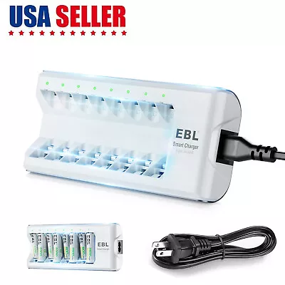 EBL Upgraded 808 8-Bay AA And AAA Individual Battery Charger • $14.19