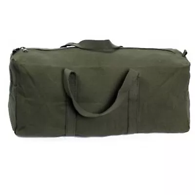 Small OLIVE Cotton Canvas Tool Carry Bag - Camping Peg And Ropes Bag • $23.95