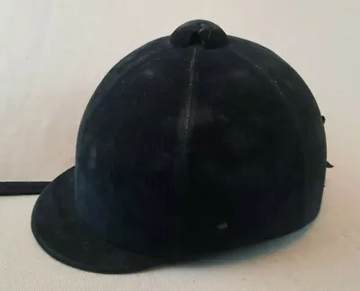 Lexington Safety Products Riding Helmet Black Velvet Hat Size 7 1/8 1990's Model • $24