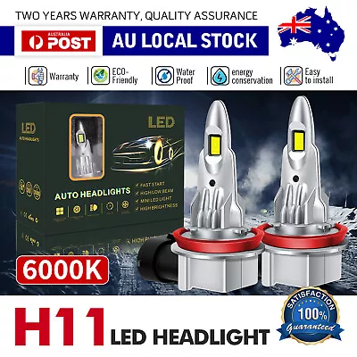 MODIGT H8 H11 LED Headlight Globes Bulbs Kit Replace Halogen 72W 9000LM White • $36.79