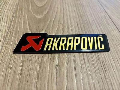 Akrapovic Metal Badge Exhaust Sticker Decal Heatproof 150 X 40mm • $5.91