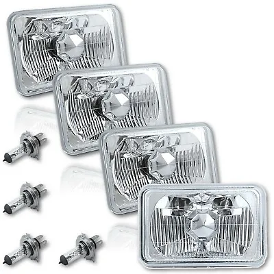 4X6  Halogen Sealed Hi & Low Beam Glass Headlights Headlamp Bulbs Set Of 4 • $79.95