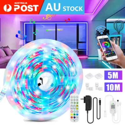 $1.59 • Buy LED Strip Lights 5050 RGB Waterproof Bluetooth Smart APP Control Music AU Power