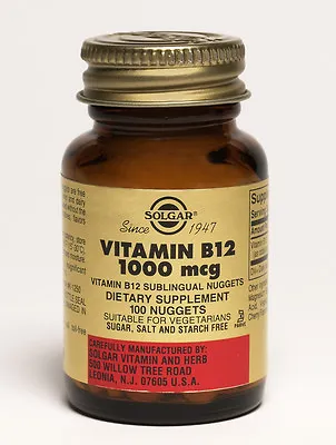 Solgar Vitamin B12 1000mcg 100 Nuggets • $10.05