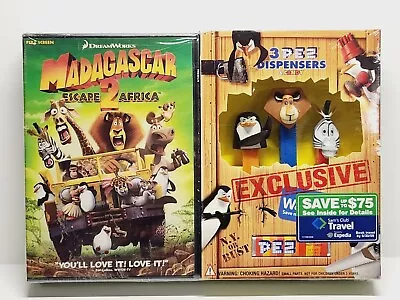 Madagascar Escape 2 Africa DVD And 3 Pez Dispenser Gift Set Walmart Exclusive • $23.99