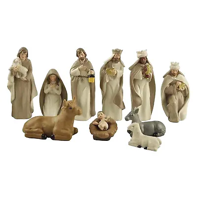 10pcs Christmas Nativity Scene Display Set Figures Baby Jesus Birth Of Jesus • £34.16