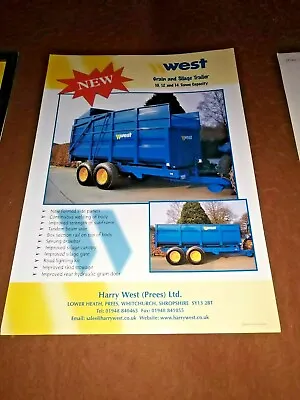 £7 • Buy West Grain And Silage Trailer Sale Brochure