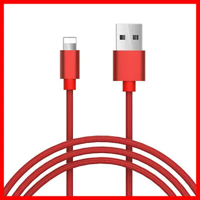 Braided USB Charger Phone Cable Data Cord For IPhone 14 13 12 11 Pro Max XR IPad • £2.99