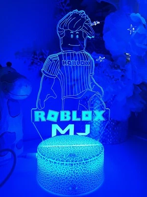 PERSONALISED ROBLOX Game TABLE LAMP GIFT FOR KID16 COLOR & REMOTE CHRISTMAS • $42.99
