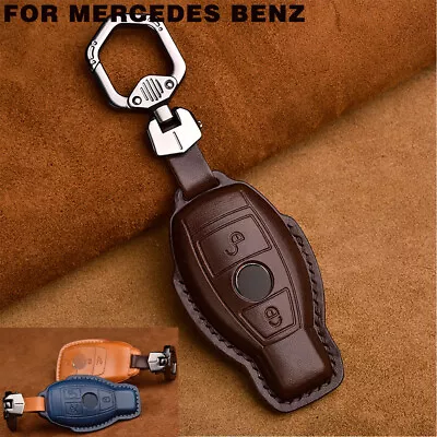 2 3 Buttons Leather Smart Car Key Fob Case Cover For Mercedes Benz CLA GLA GLC • $24.98