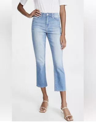 L'AGENCE Size 27 Nadia High Rise Cropped Jeans Straight Leg Rockford Denim Blue • $34.99