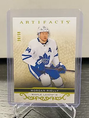 Morgan Rielly  2021-22 Upper Deck Artifacts Yellow 20/50 Toronto Maple Leafs • $10