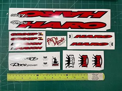 Haro Group1 Solid RED Bmx Sticker Decals On Clear • $61.94