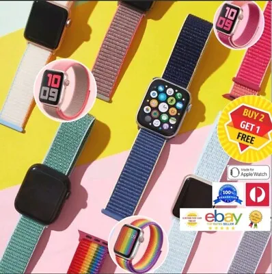 $5.99 • Buy For Apple Watch Nylon Woven Sports Band Strap IWatch Series 8 7 6 5 4 3 2 1 SE