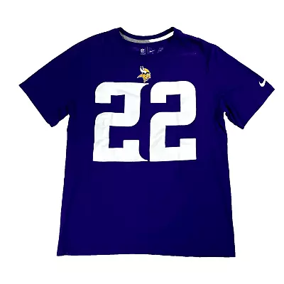 Nike NFL Team Apparel Minnesota Vikings Purple 22 Short Sleeve Shirt Size Large • $10.79