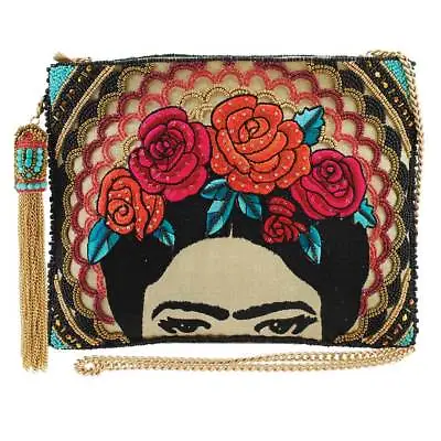 $199 • Buy Mary Frances Frida Kahlo Artist Multi Black SPRING Purse Beaded Bag Handbag NEW