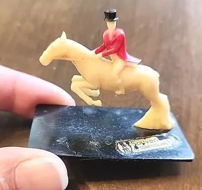 Vtg Coney Island Souvenir Celluloid Mini Miniature Toy Horse Race Rider Figure • $17.99