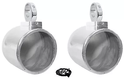 (2) Rockville MAC80S 7.7  360° Degree Swivel Chrome Wakeboard Tower Speaker Pods • $178.95