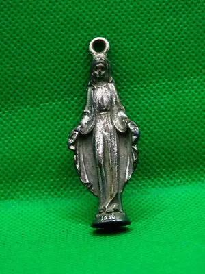 Vintage 2 1/4  METAL VIRGIN MARY PENDANT • $9.99