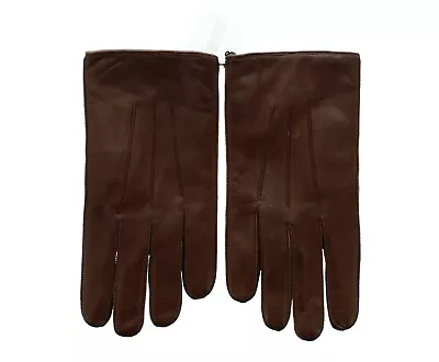 Coach Men's Leather Gloves Basic Nappa Winter Cashmere Glove 82863 Fawn Small • $69.99