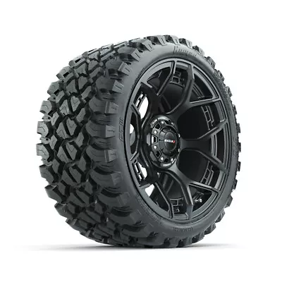 Set Of 4 MadJax 15  Matte Black Golf Cart Wheels On 23X10-15 Nomad A/T Tire • $1194.99